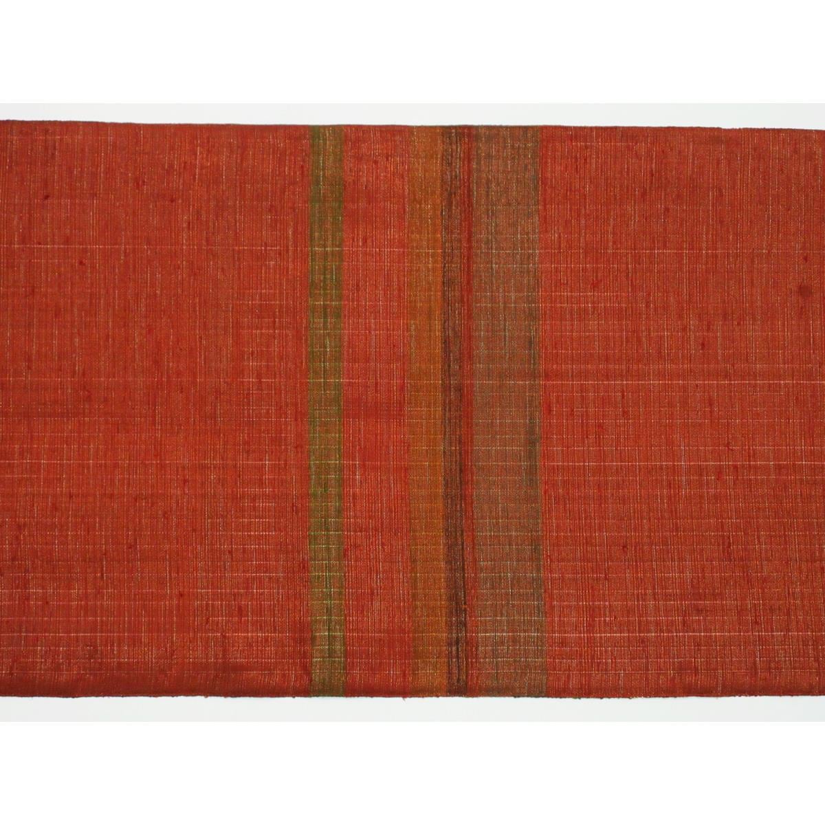 袋帯　紬透かしすくい織　リバーシブル