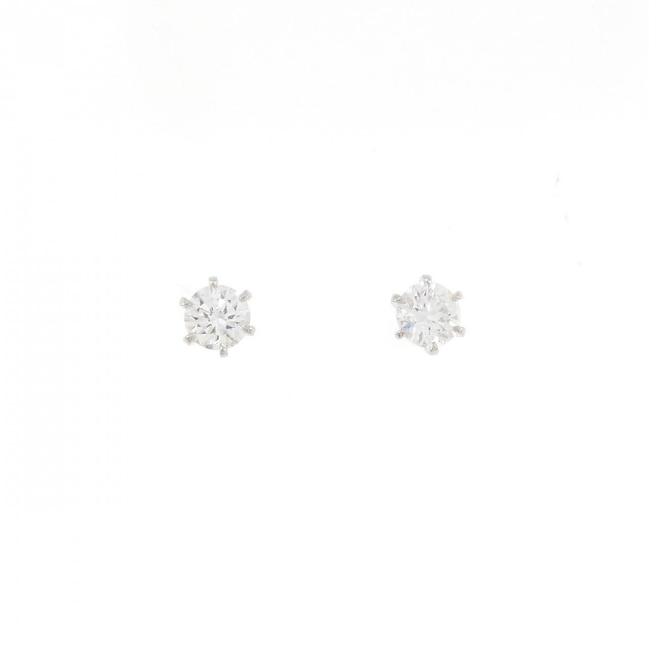 【リメイク】PT900/ST ダイヤモンド ピアス 0.403CT 0.416CT D VS1 EX-VG
