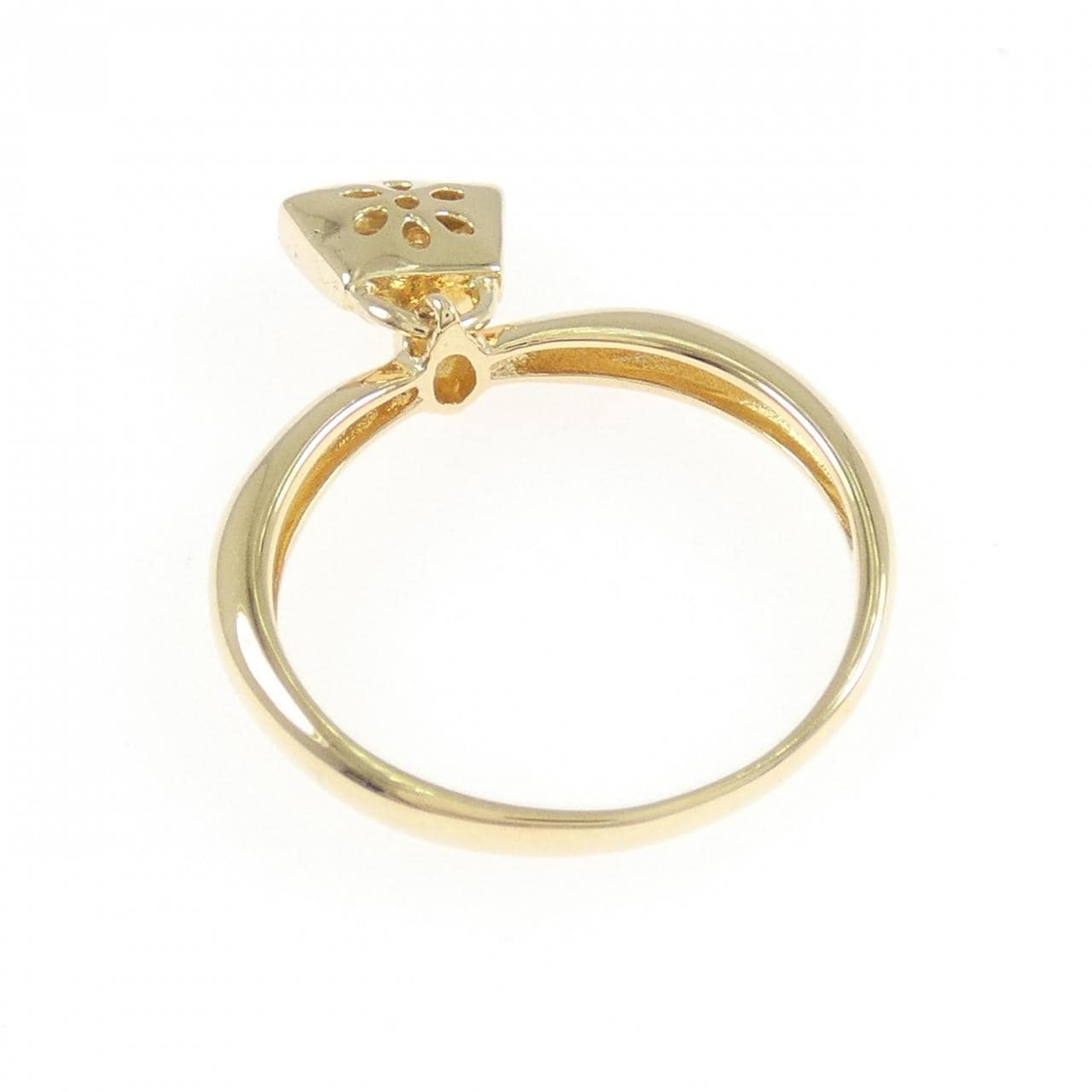 K18YG バッグ ダイヤモンド リング