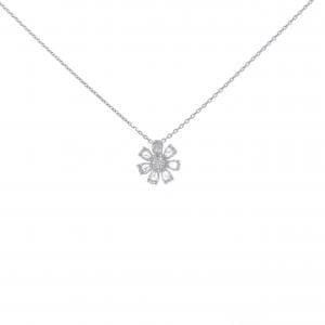 PT900/PT850 フラワー ダイヤモンド ネックレス 0.50CT