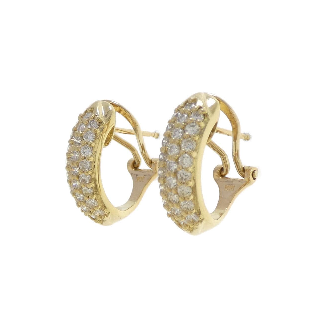 K18YG ダイヤモンド ピアス 1.00CT