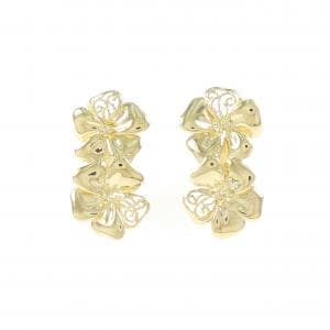 K18YG フラワー ピアス