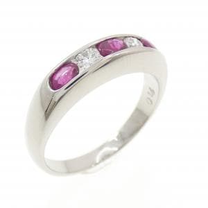 PT900 ルビー リング 0.48CT