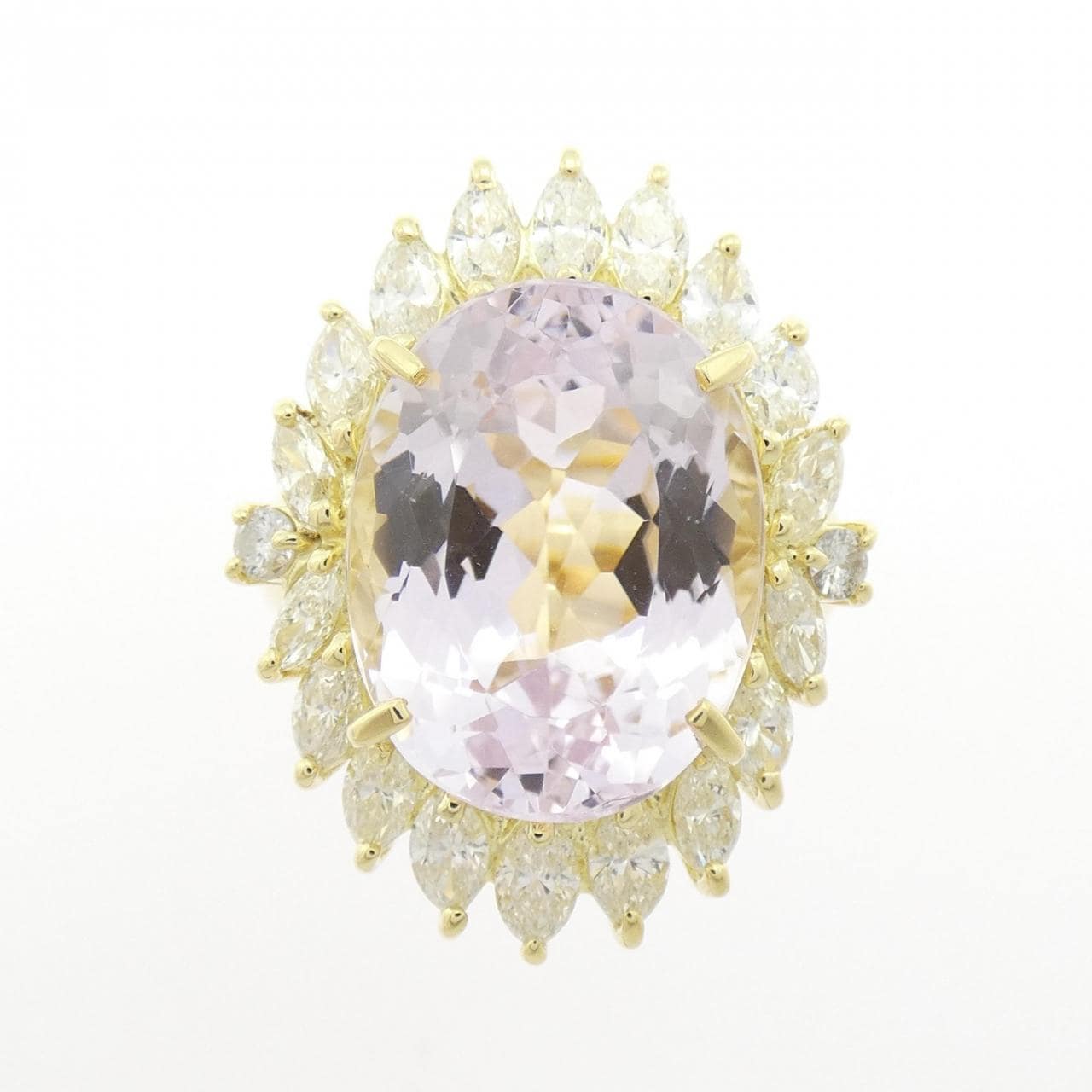 K18YG クンツァイト リング 12.05CT