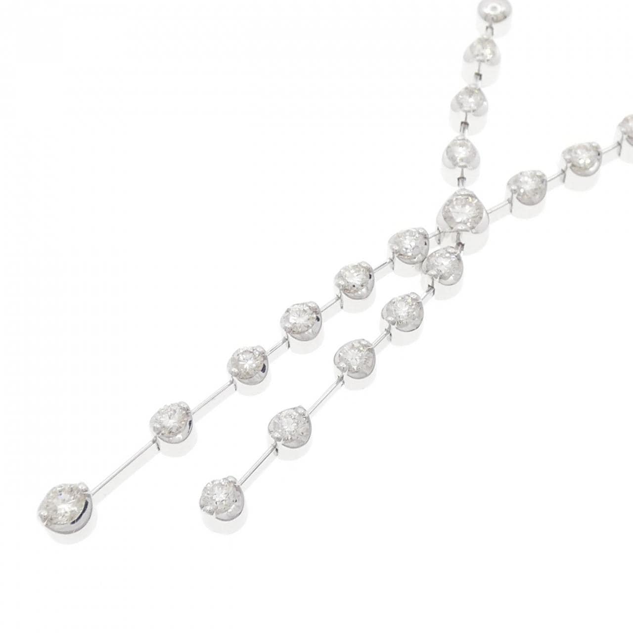 K18WG ダイヤモンド ネックレス 1.00CT