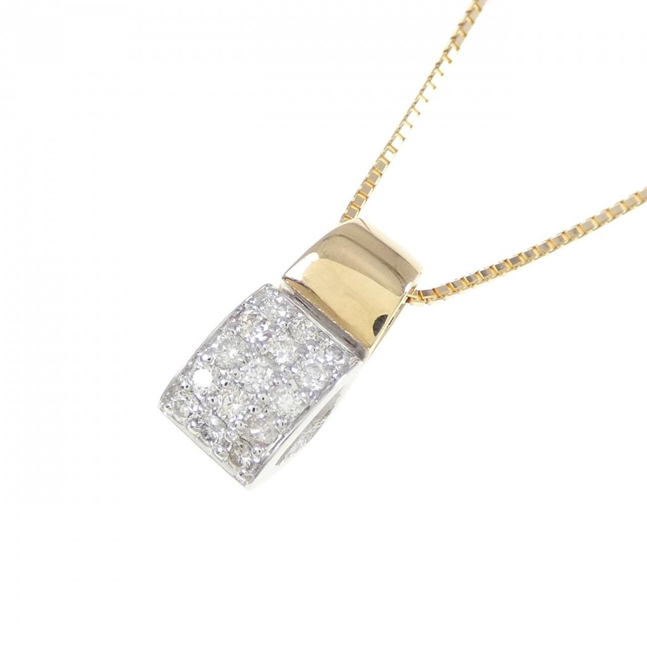 K18YG/K18WG Pavé Diamond Necklace 0.19CT