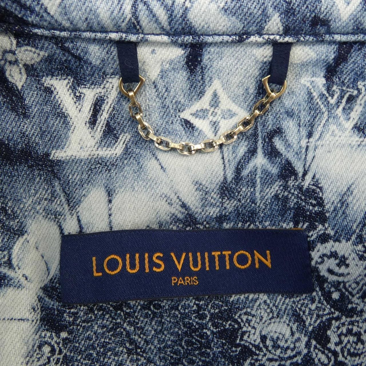 ルイヴィトン LOUIS VUITTON モノグラムバンダナショートスリーブデニムシャツ HNS17WNW2 S/Sシャツ