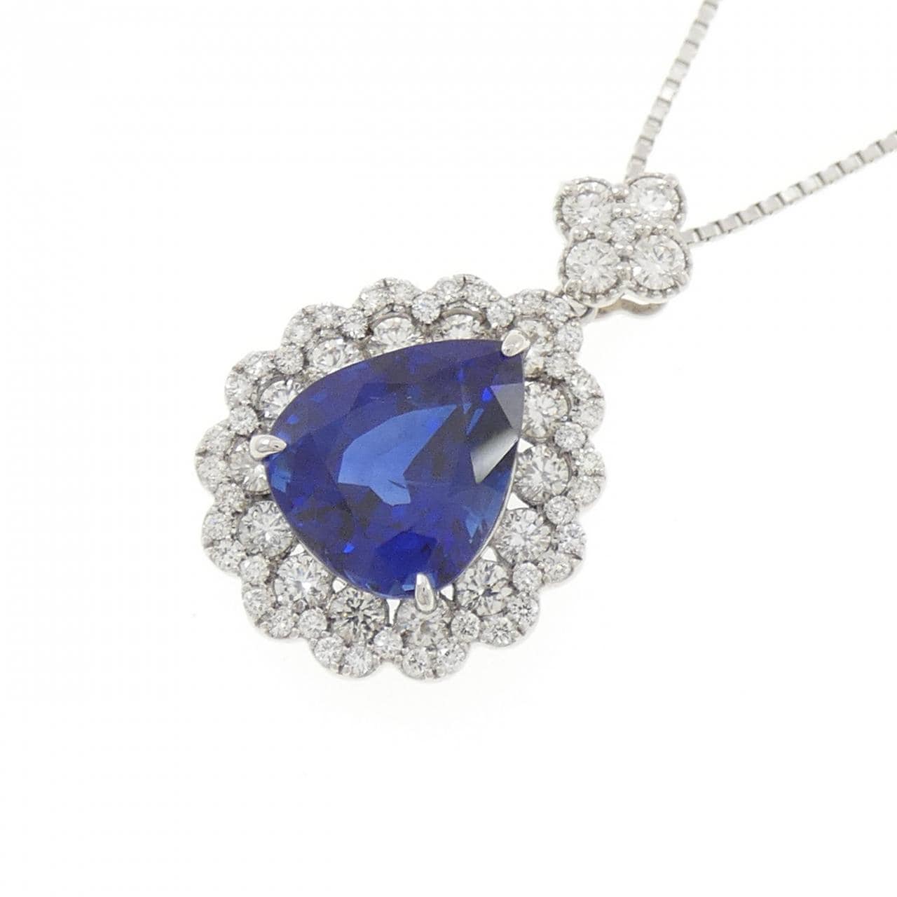 【リメイク】PT900/PT850 ロイヤルブルー サファイヤ ネックレス 4.643CT スリランカ産