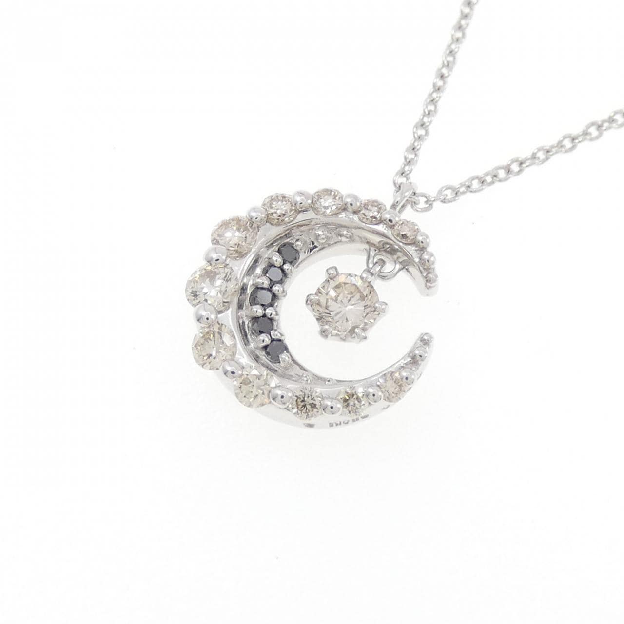 K18WG ダイヤモンド ネックレス 0.36CT