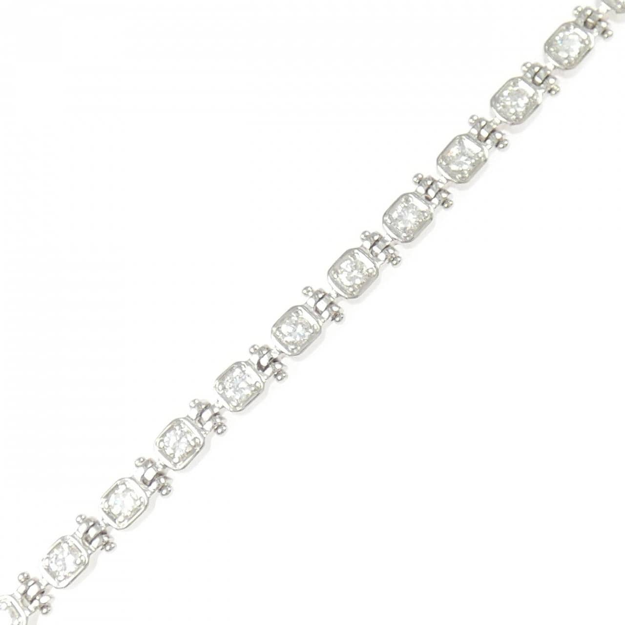 750WG ダイヤモンド ブレスレット 1.03CT