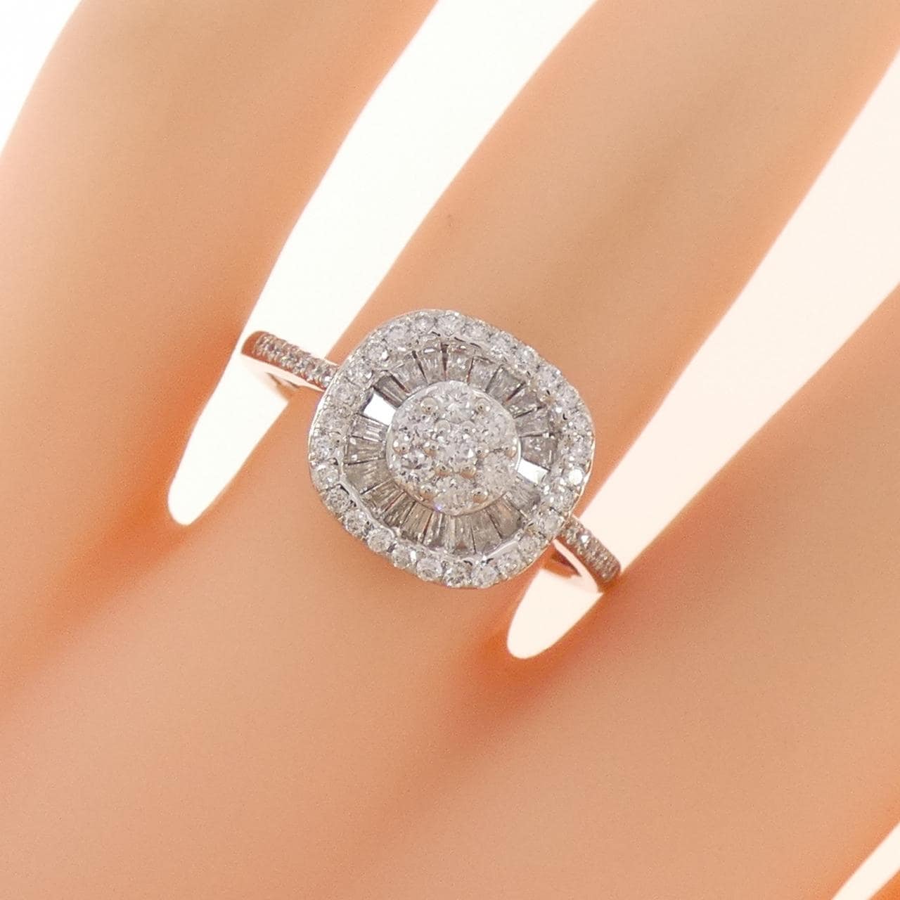 K18WG ダイヤモンド リング 0.50CT