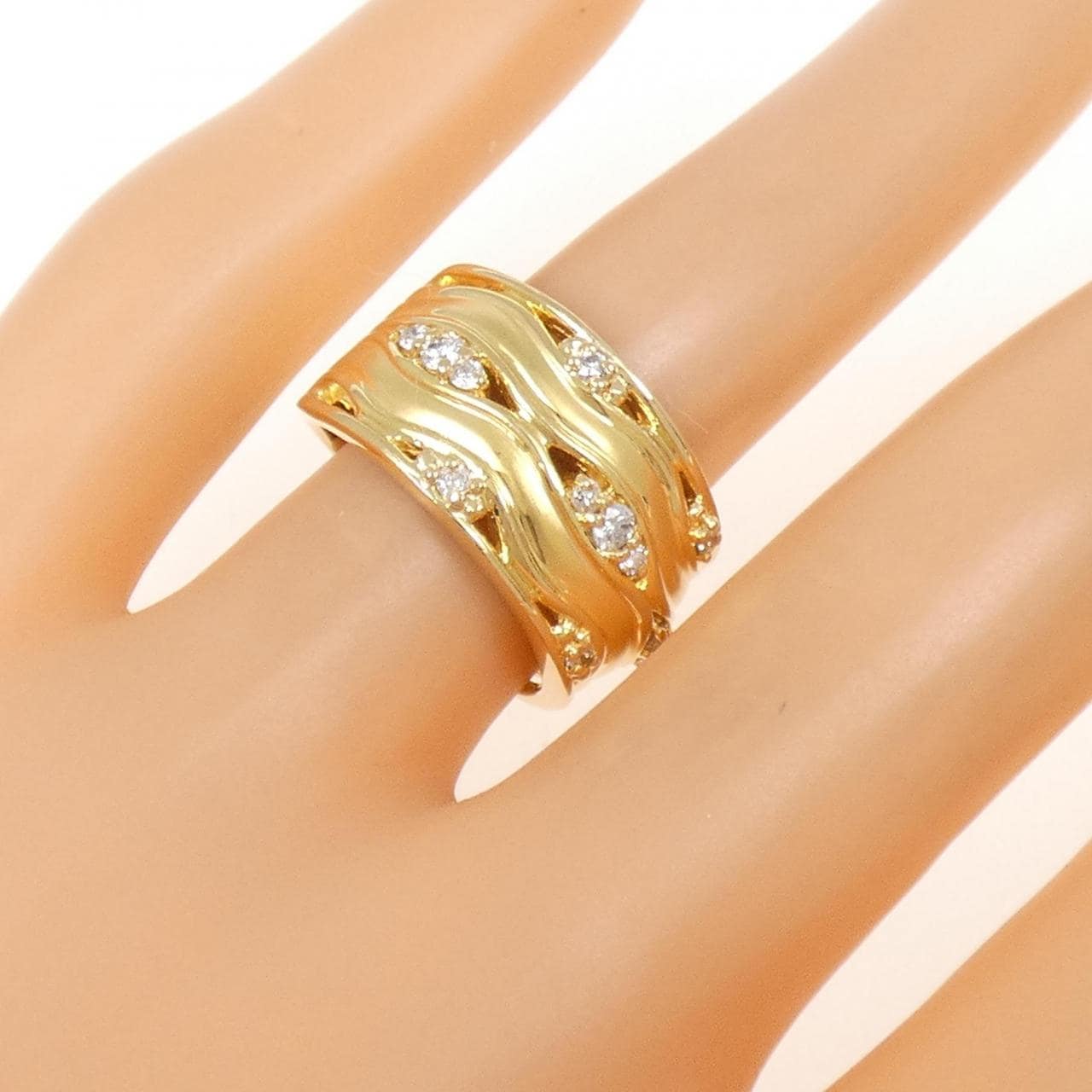 K18YG ダイヤモンド リング 0.30CT