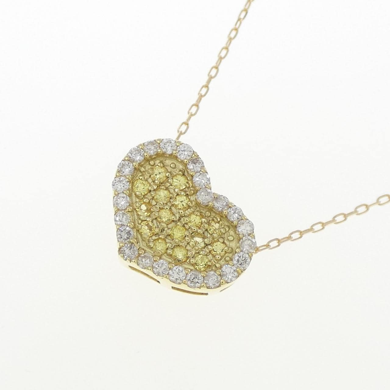 K18YG ハート サファイヤ ネックレス 0.15CT