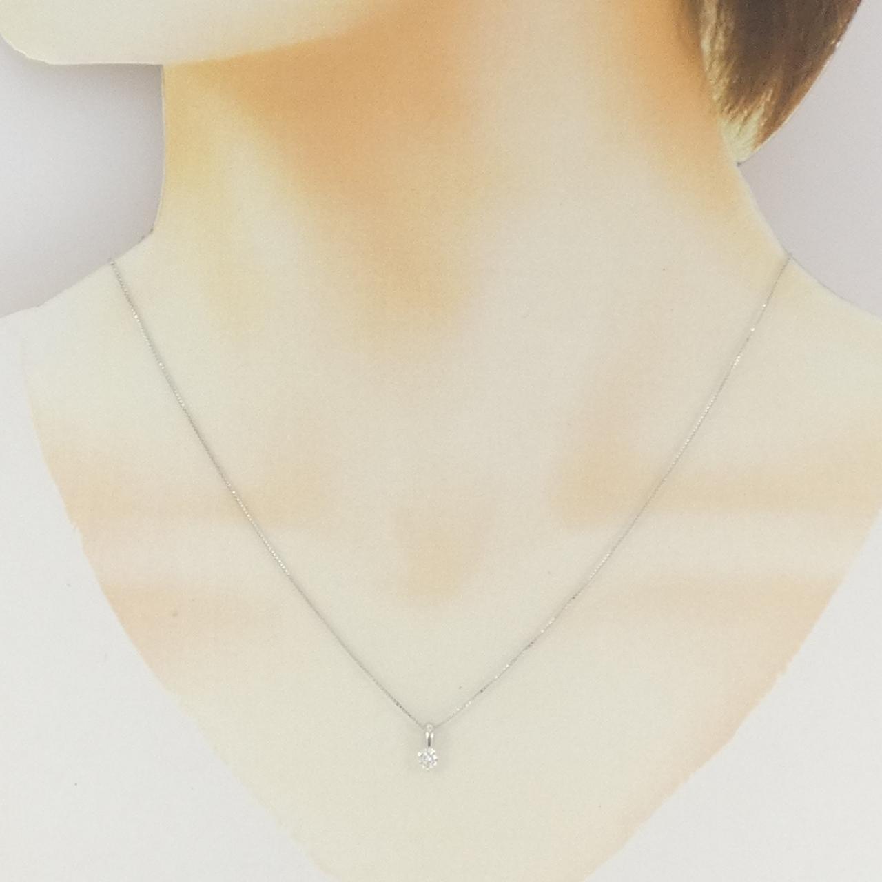 K10WG ダイヤモンド ネックレス 0.15CT