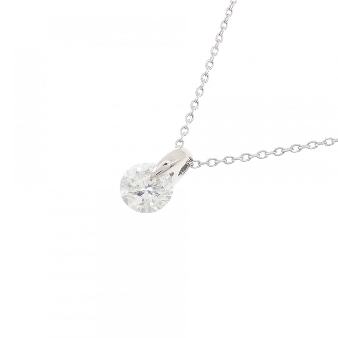 PT900/PT850 ソリティア ダイヤモンド ネックレス 0.506CT