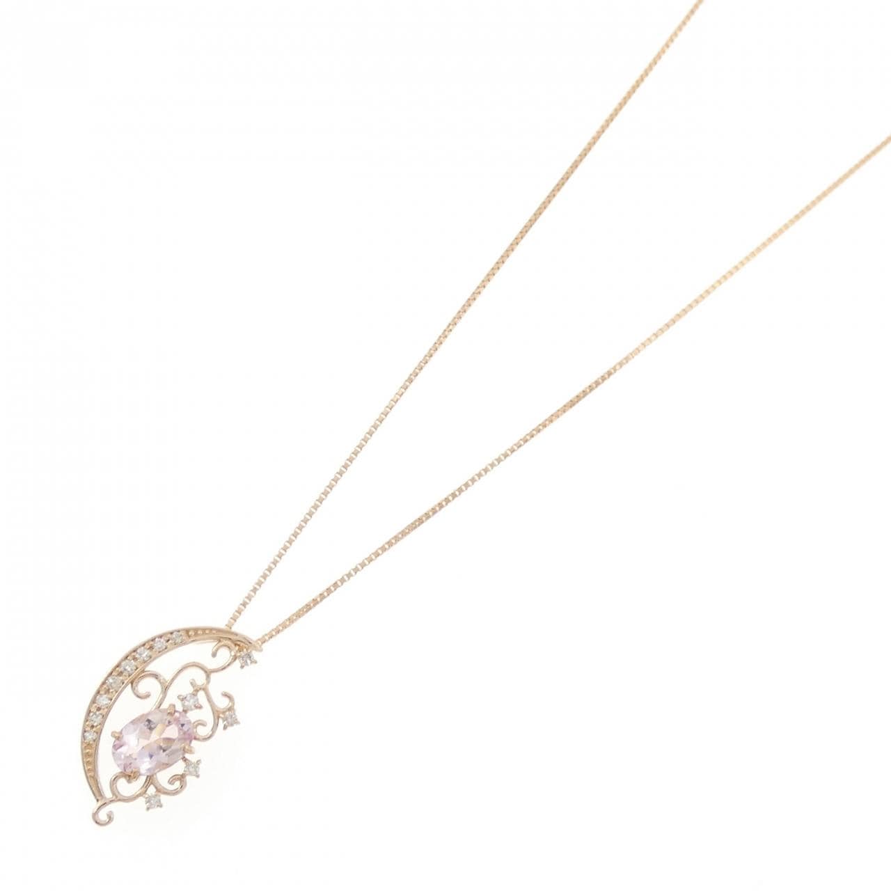 K18PG モルガナイト ネックレス 0.58CT