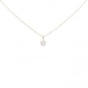 K18YG ソリティア ダイヤモンド ネックレス 0.08CT