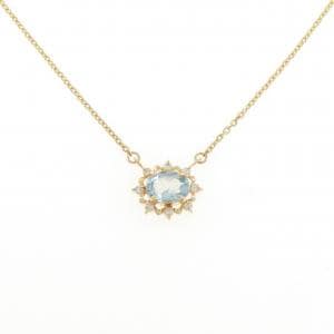 K18YG アクアマリン ネックレス 0.64CT