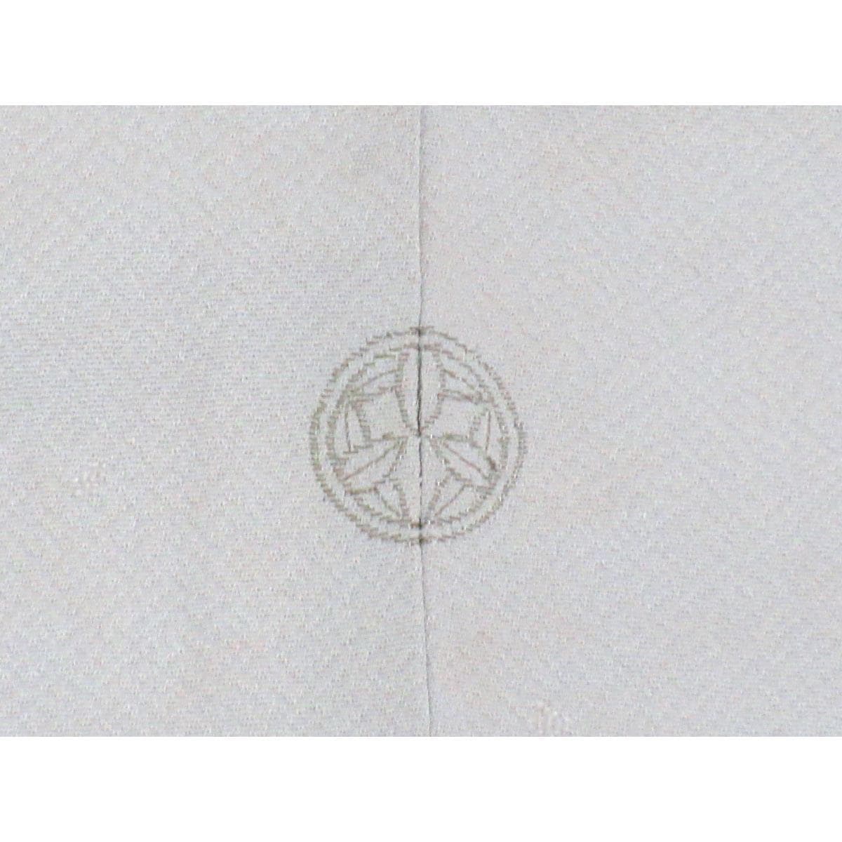 【未使用品】色無地　小倉淳史　丸に九枚笹　裄丈Ｓ寸