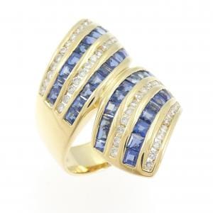 K18YG サファイヤ リング 2.14CT