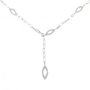 K18WG ダイヤモンド ネックレス 0.18CT