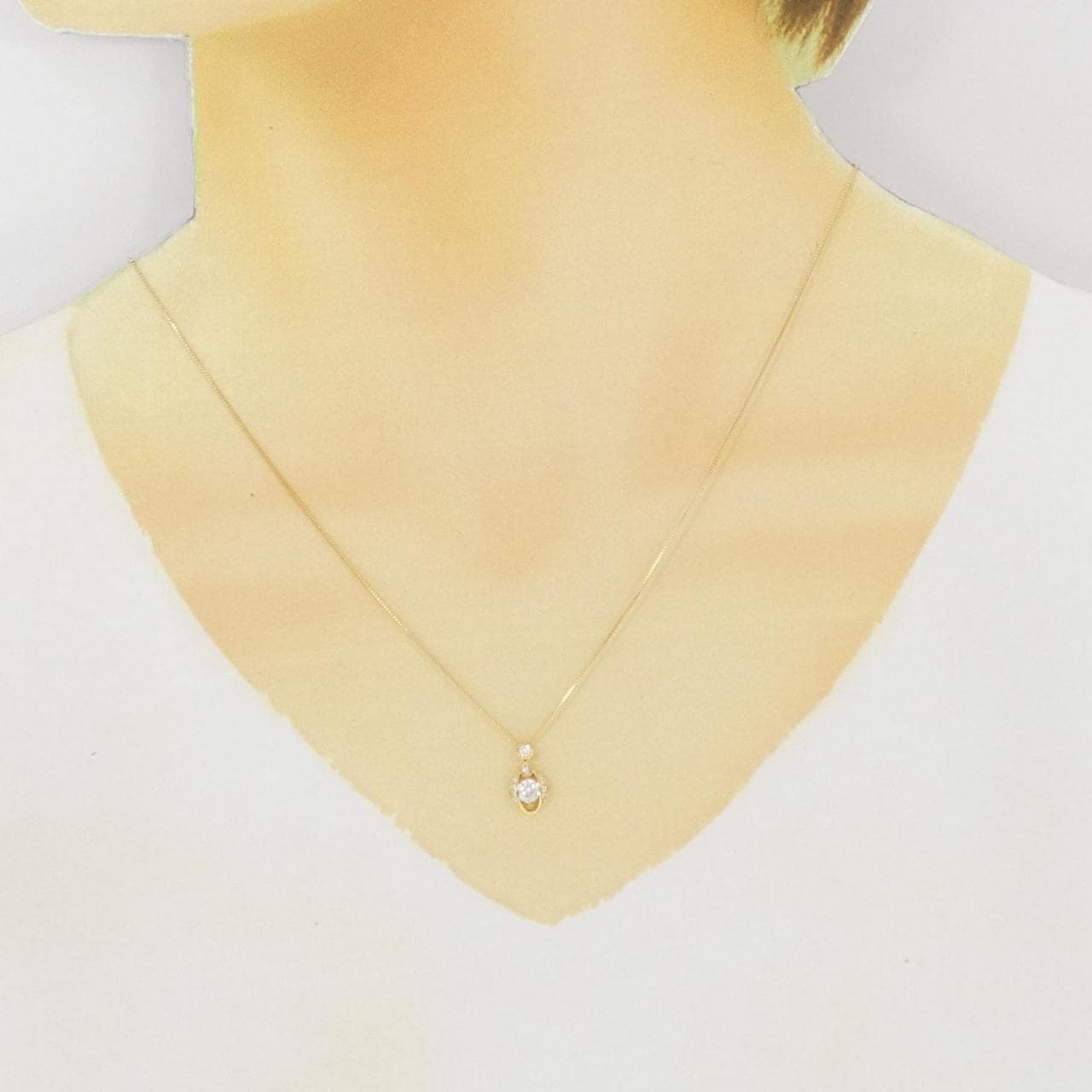 K18YG ダイヤモンド ネックレス 0.234CT