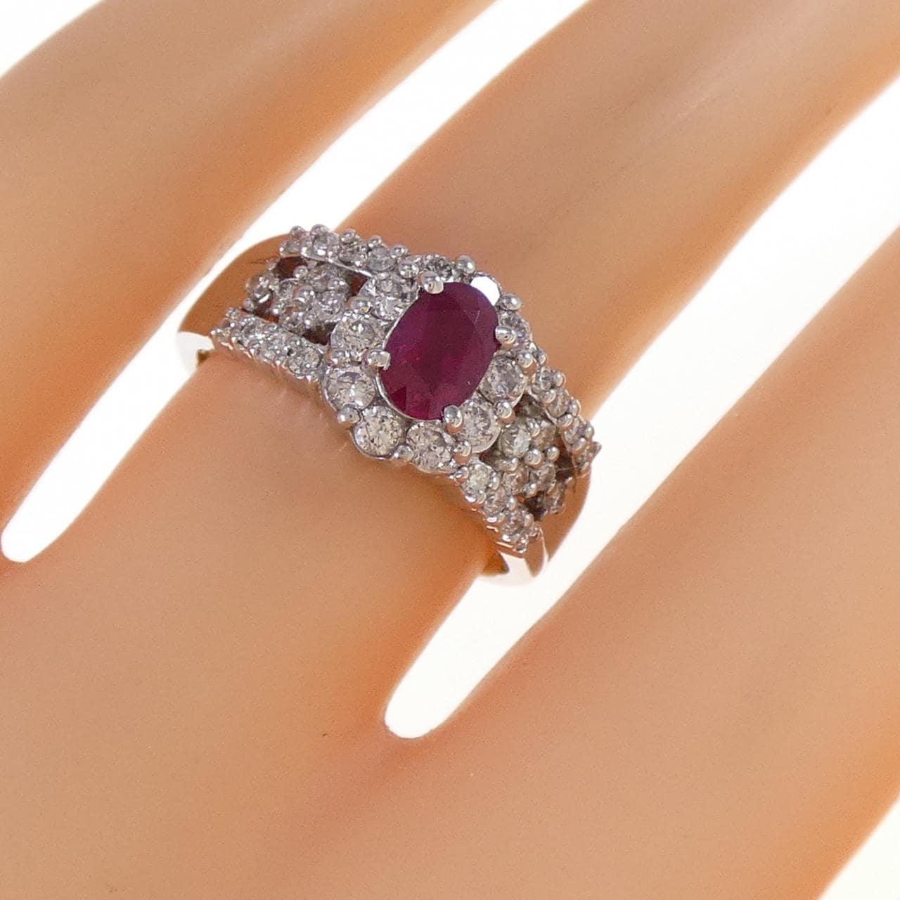PT900 ルビー リング 0.50CT