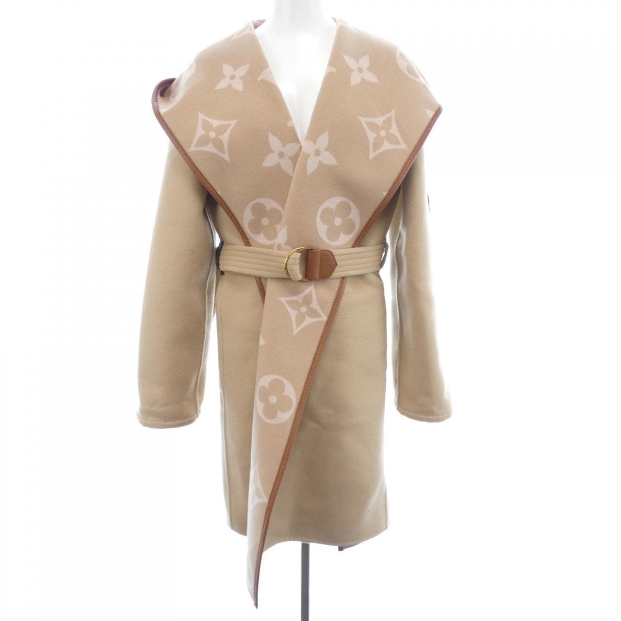 ルイヴィトン LOUIS VUITTON ベルテッドダブルフェイスフーデッドラップコート FMCO05NUV コート