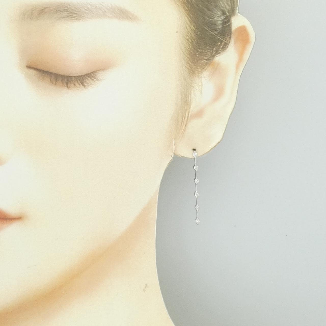 K18WG ダイヤモンド ピアス 0.30CT