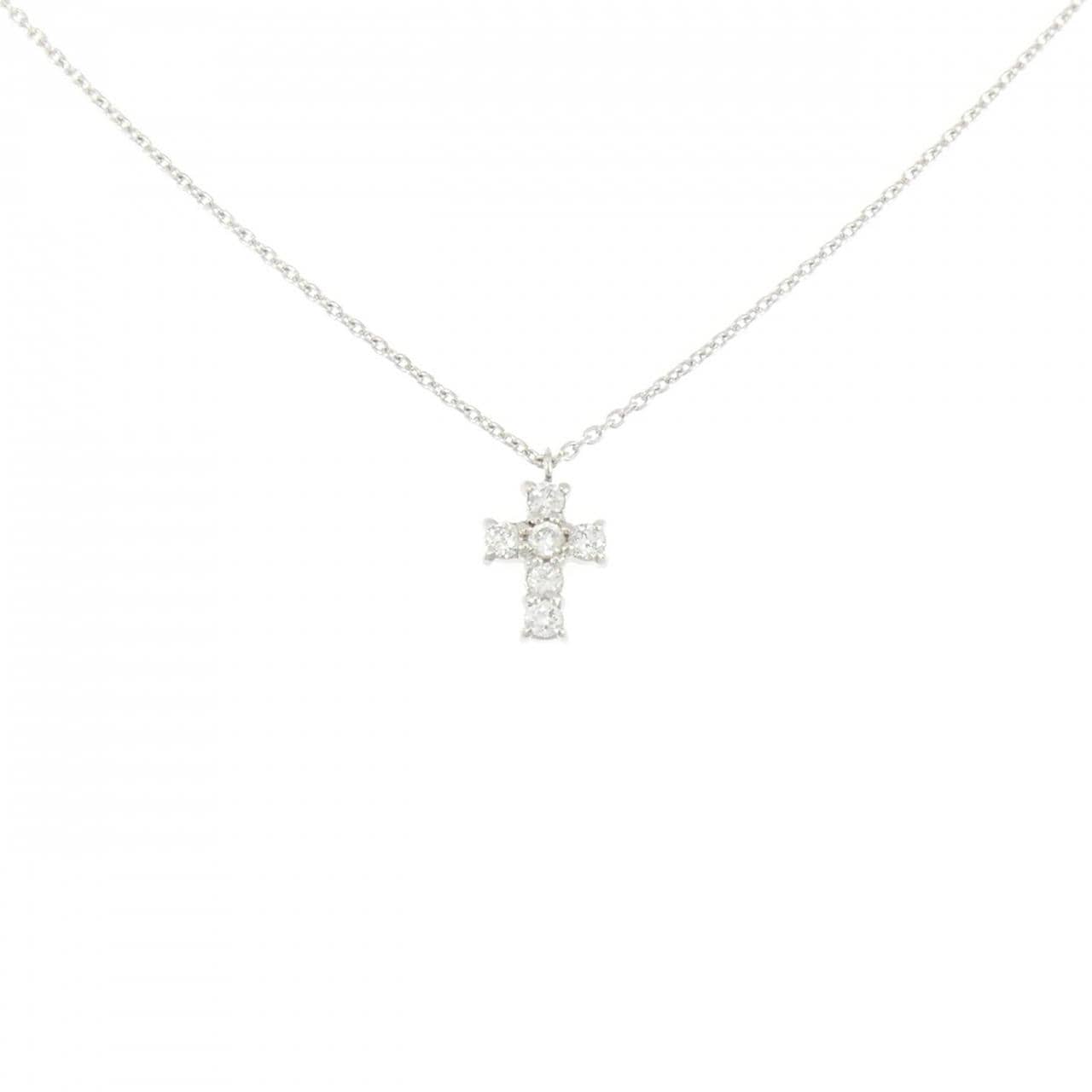 ヴァンドーム クロス ダイヤモンド ネックレス 0.18CT