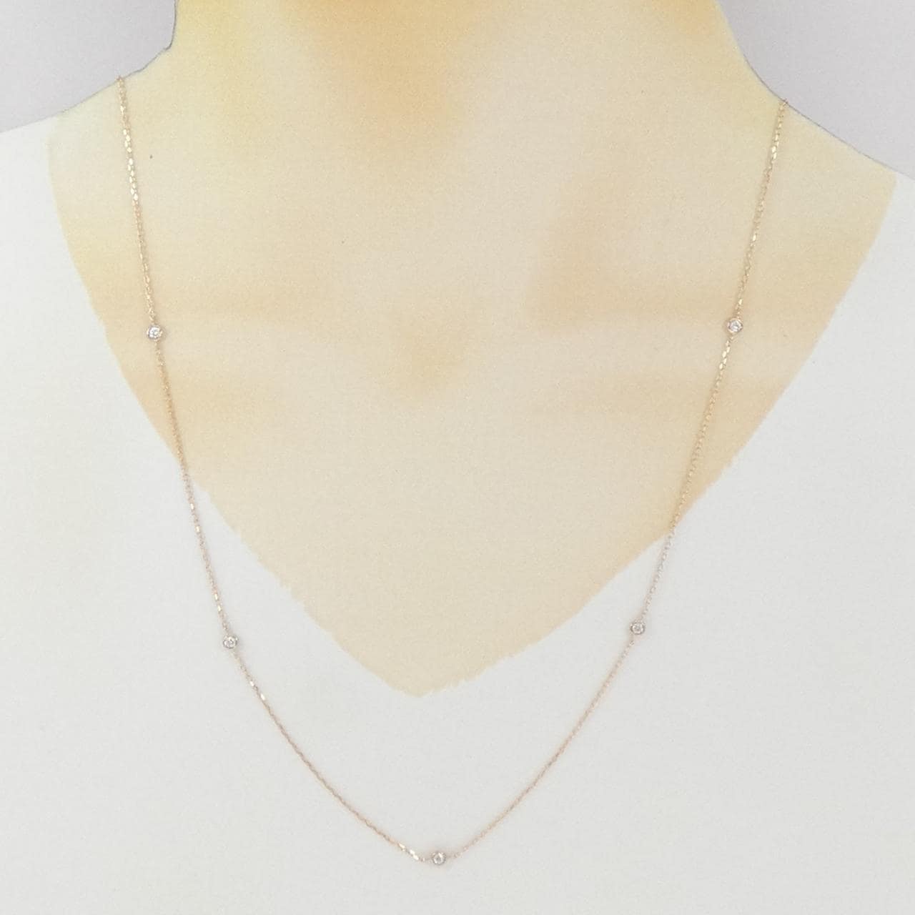 K18PG ダイヤモンド ネックレス 0.30CT
