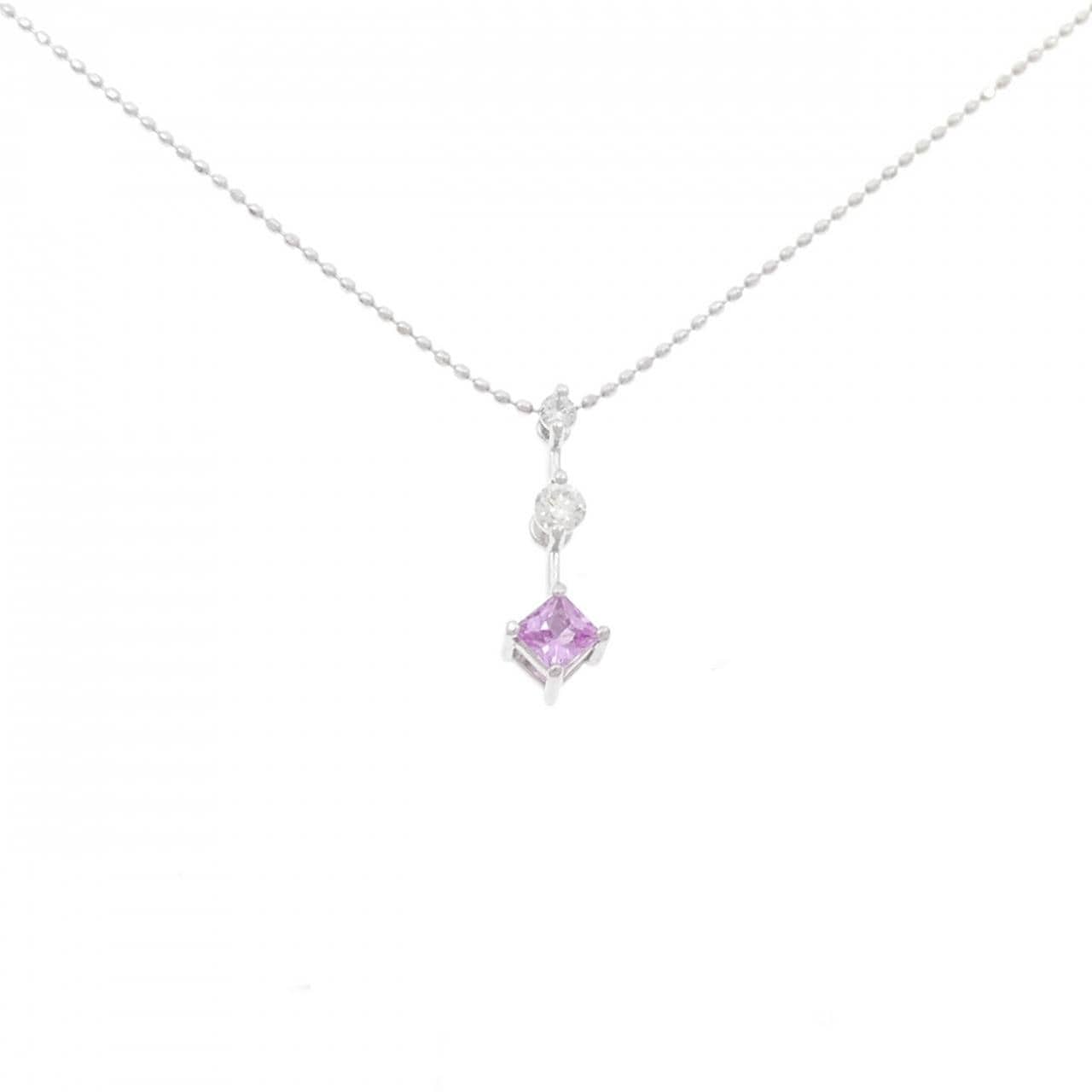 K18WG サファイヤ ネックレス 0.24CT