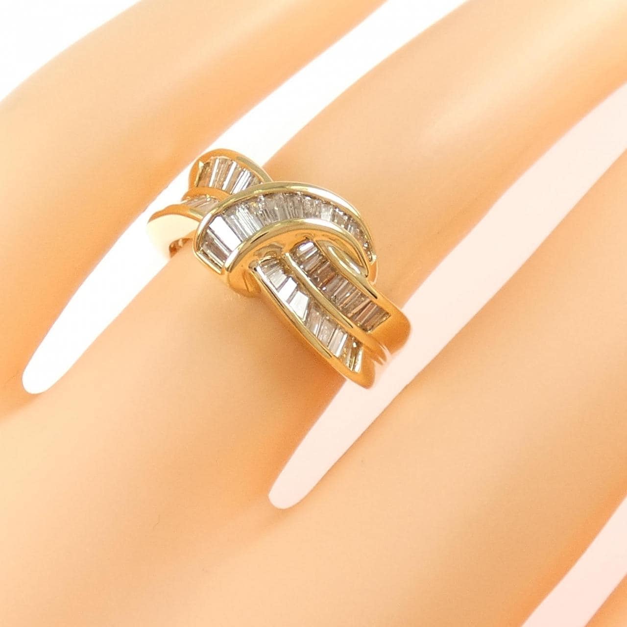 K18YG ダイヤモンド リング 1.03CT