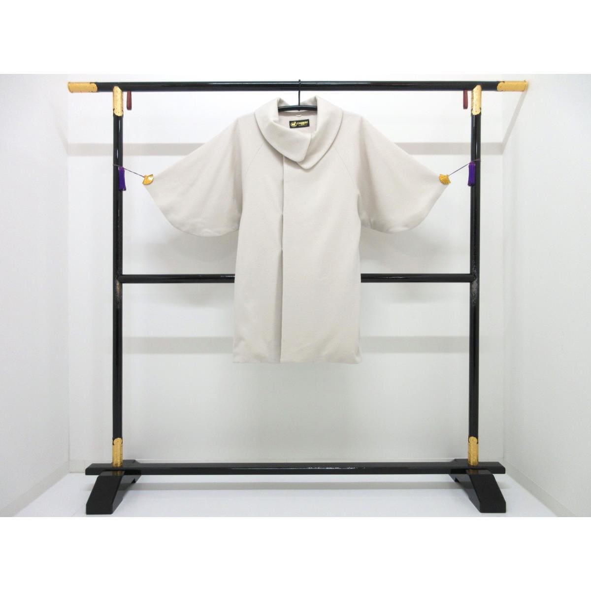 【新品】お洒落コート　カシミヤ混　ロール衿