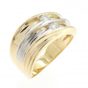 K18YG/PT900 ダイヤモンド リング 0.20CT