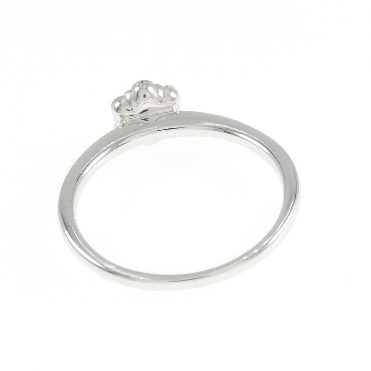 K18WG フラワー ダイヤモンド リング 0.24CT