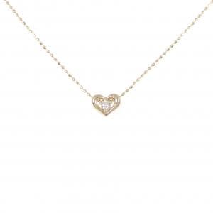 K18PG ハート ダイヤモンド ネックレス 0.05CT