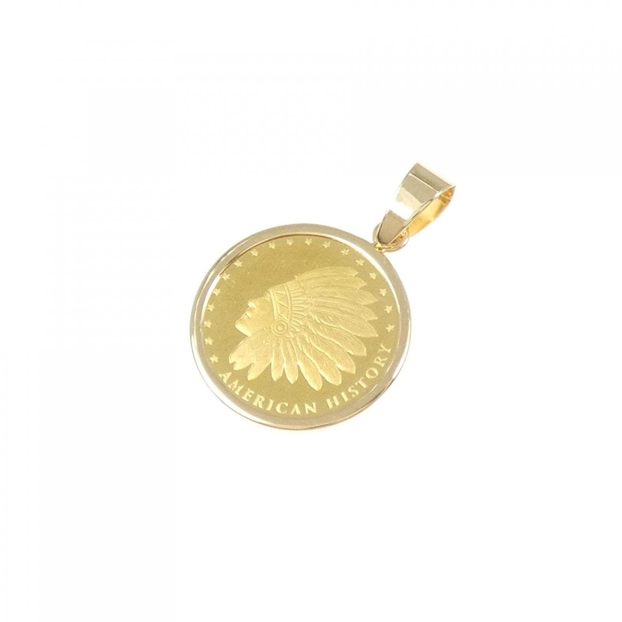 K18YG(枠) コイン ペンダント