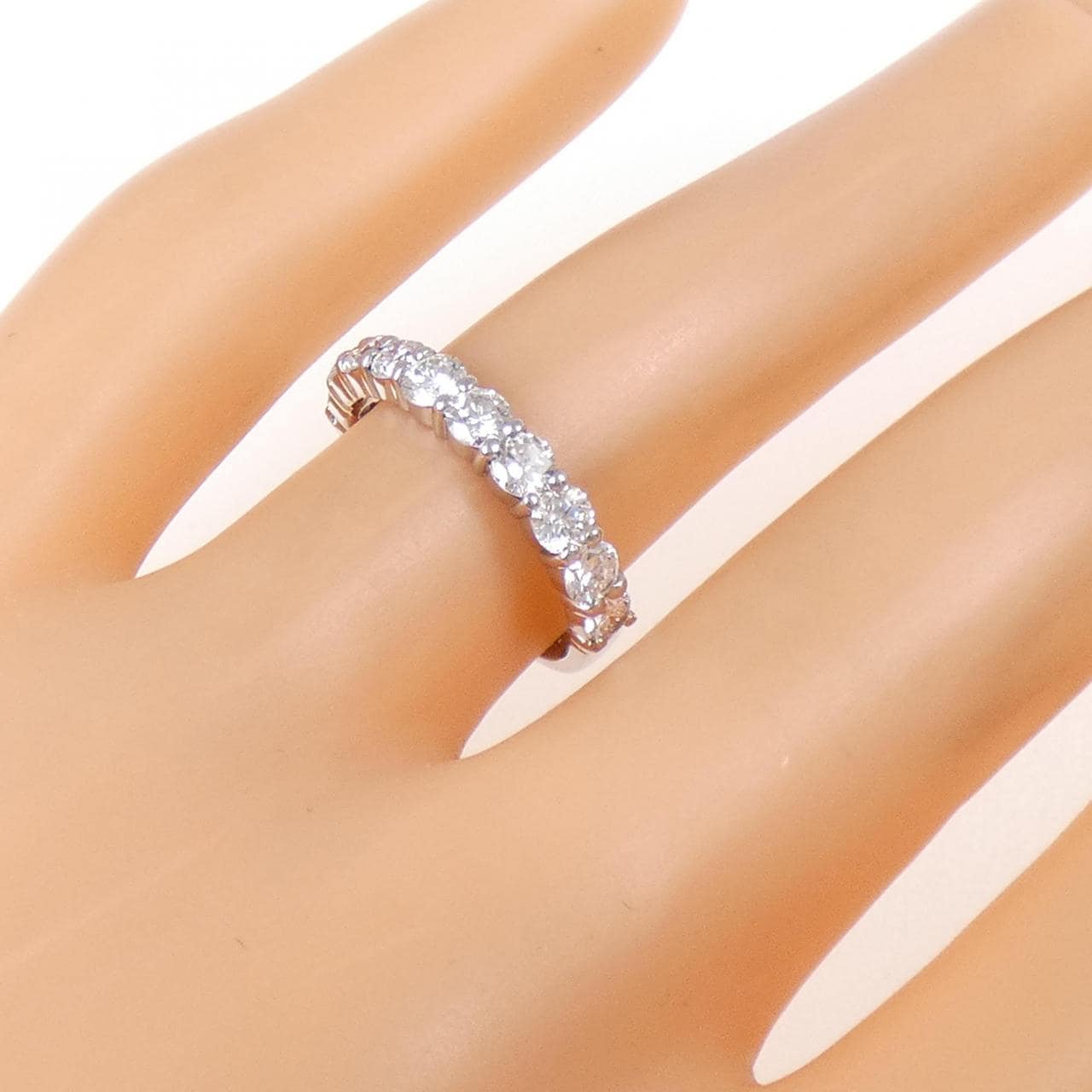 PT900 ハーフエタニティ ダイヤモンド リング 1.00CT