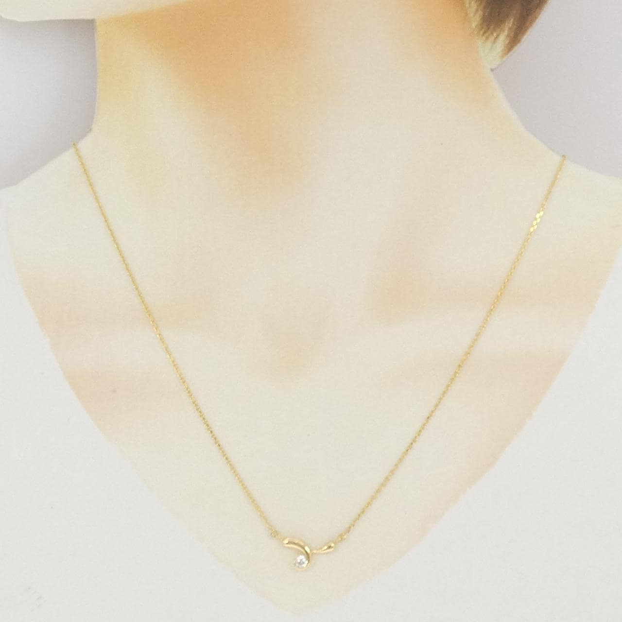K18YG ダイヤモンド ネックレス 0.09CT