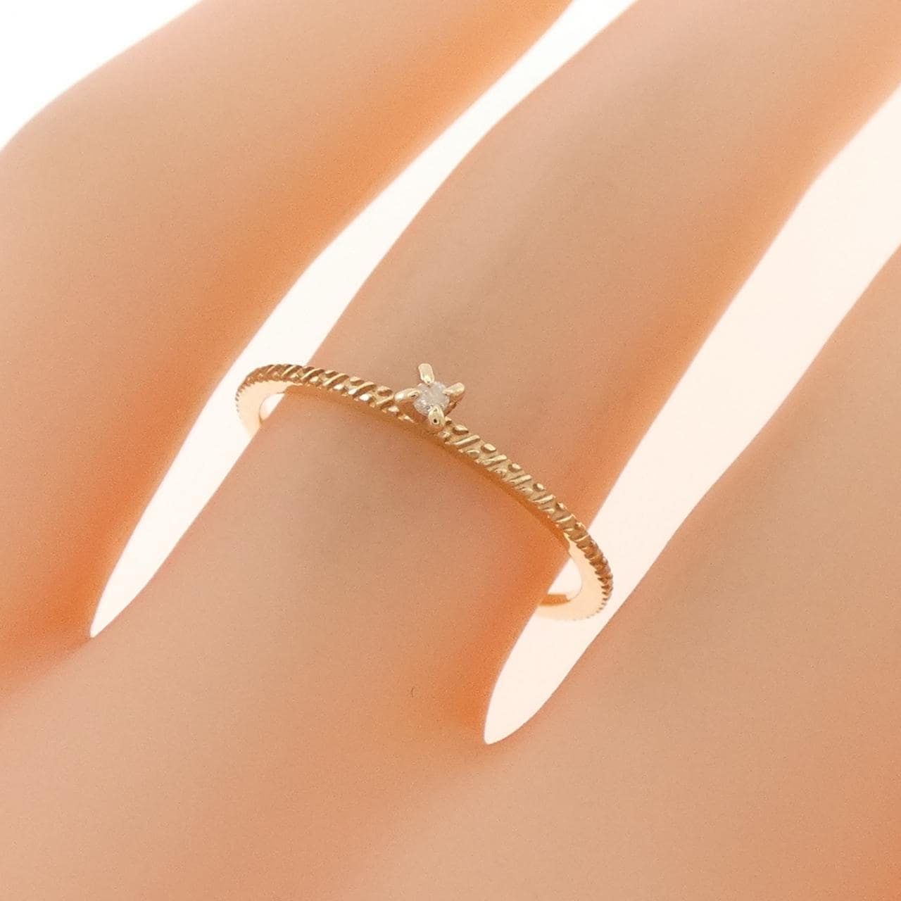 アガット ダイヤモンド リング 0.01CT