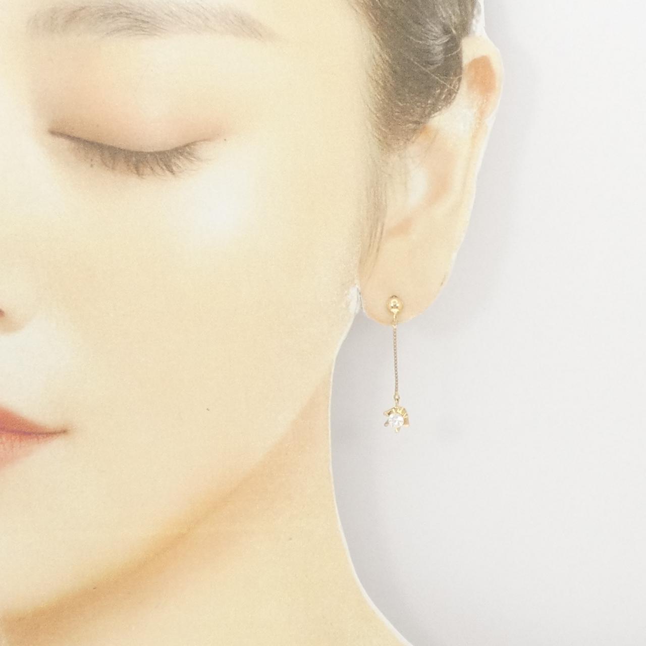 K18YG ダイヤモンド ピアス 0.42CT
