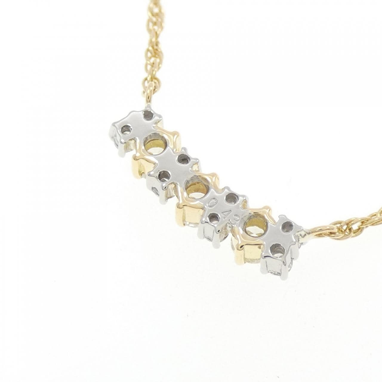 K18YG/K18WG ダイヤモンド ネックレス 0.43CT