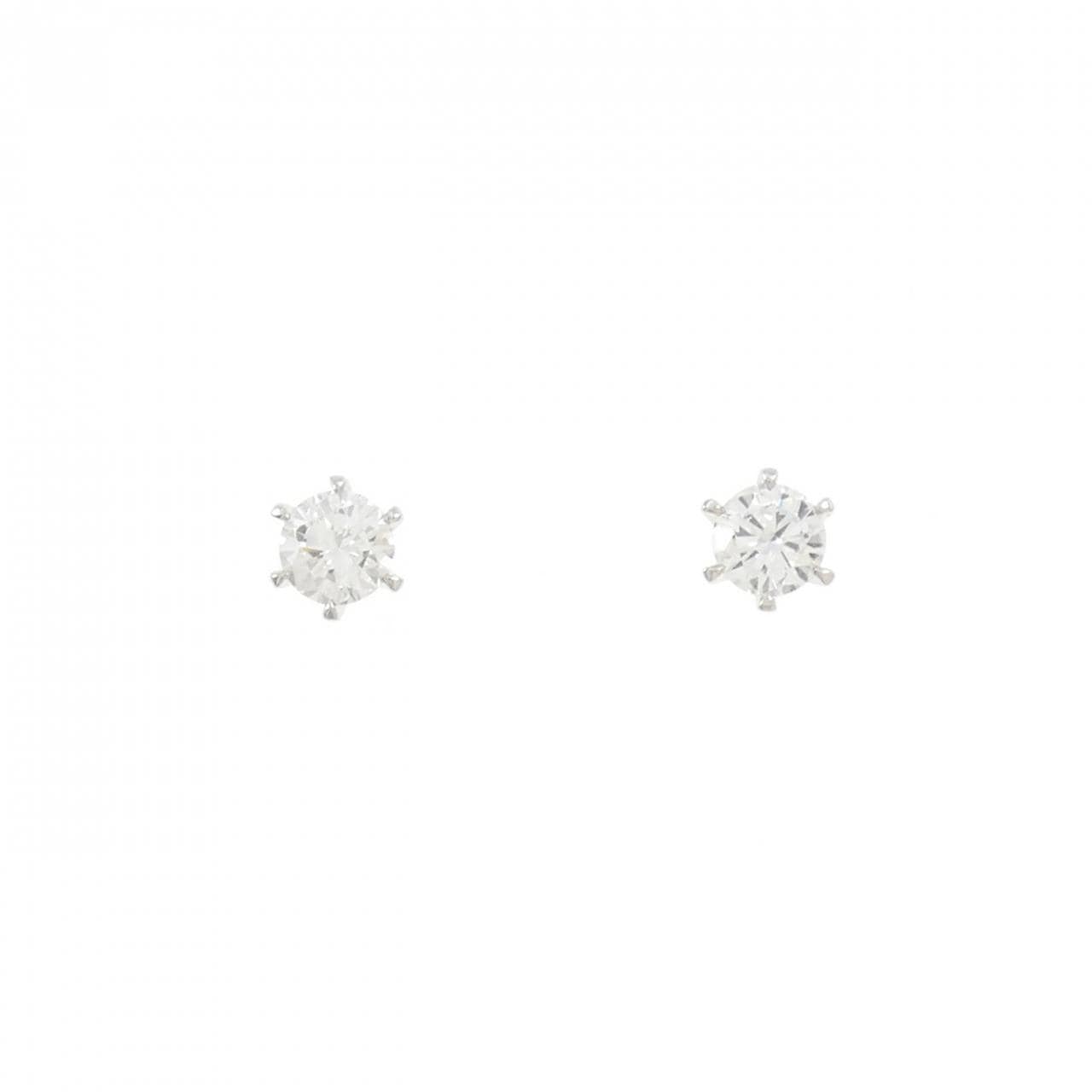 [再加工款] PT900/ST鑽石耳環 0.208CT 0.242CT D VS2 VG-良好