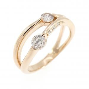 K18PG ダイヤモンド リング 0.35CT