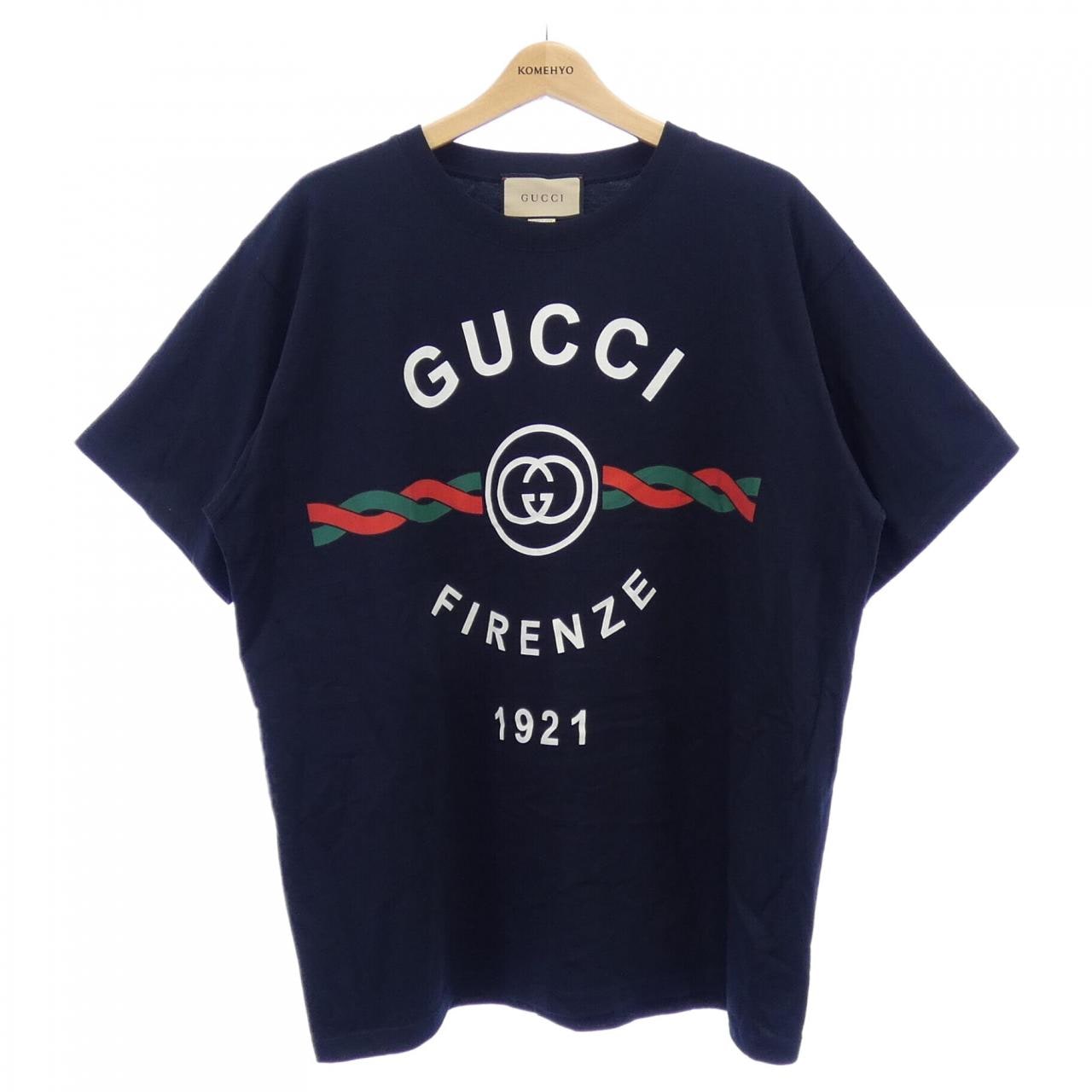 グッチ GUCCI コットンジャージー'GUCCI FIRENZE 1921'Tシャツ 616036 XJD7T Tシャツ