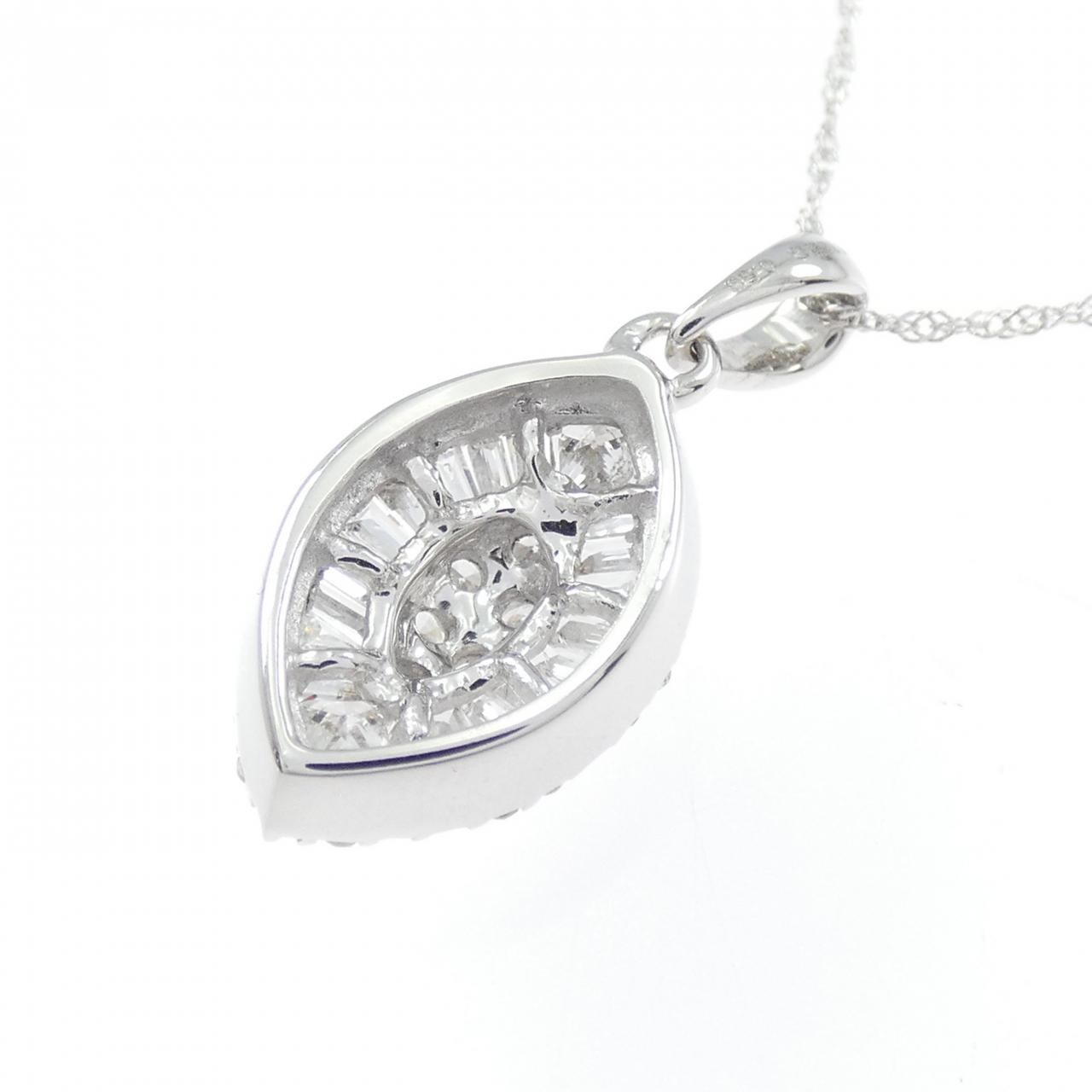 K18WG ダイヤモンド ネックレス 0.50CT