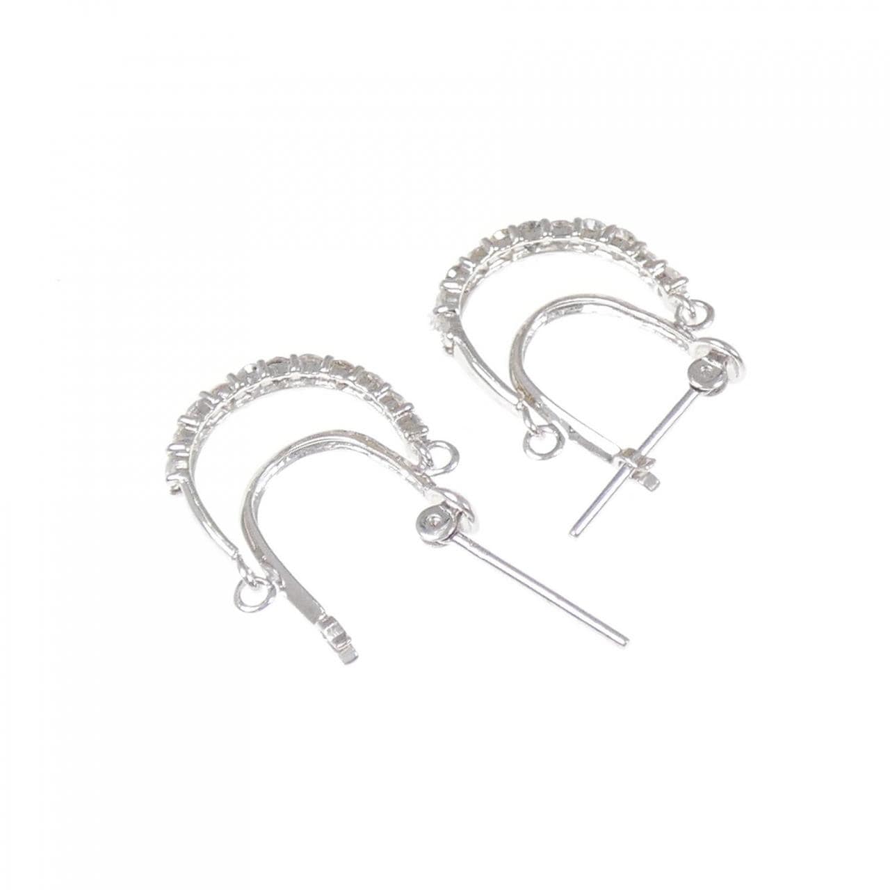 K18WG ダイヤモンド ピアス 0.50CT