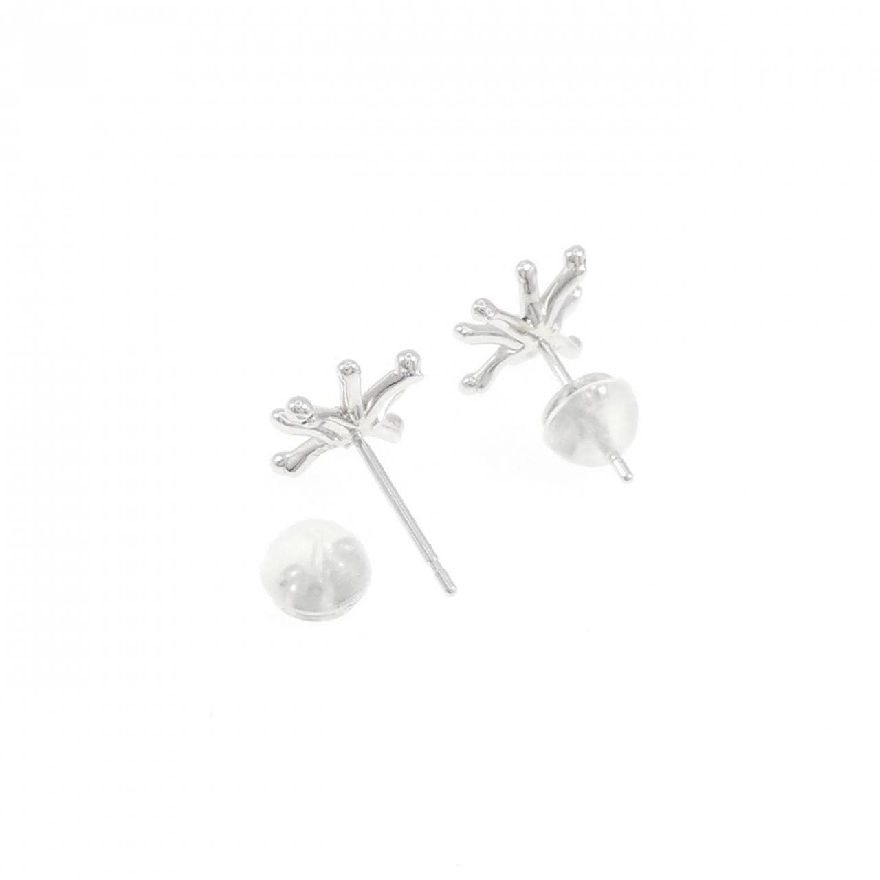 K18WG ダイヤモンド ピアス 0.02CT