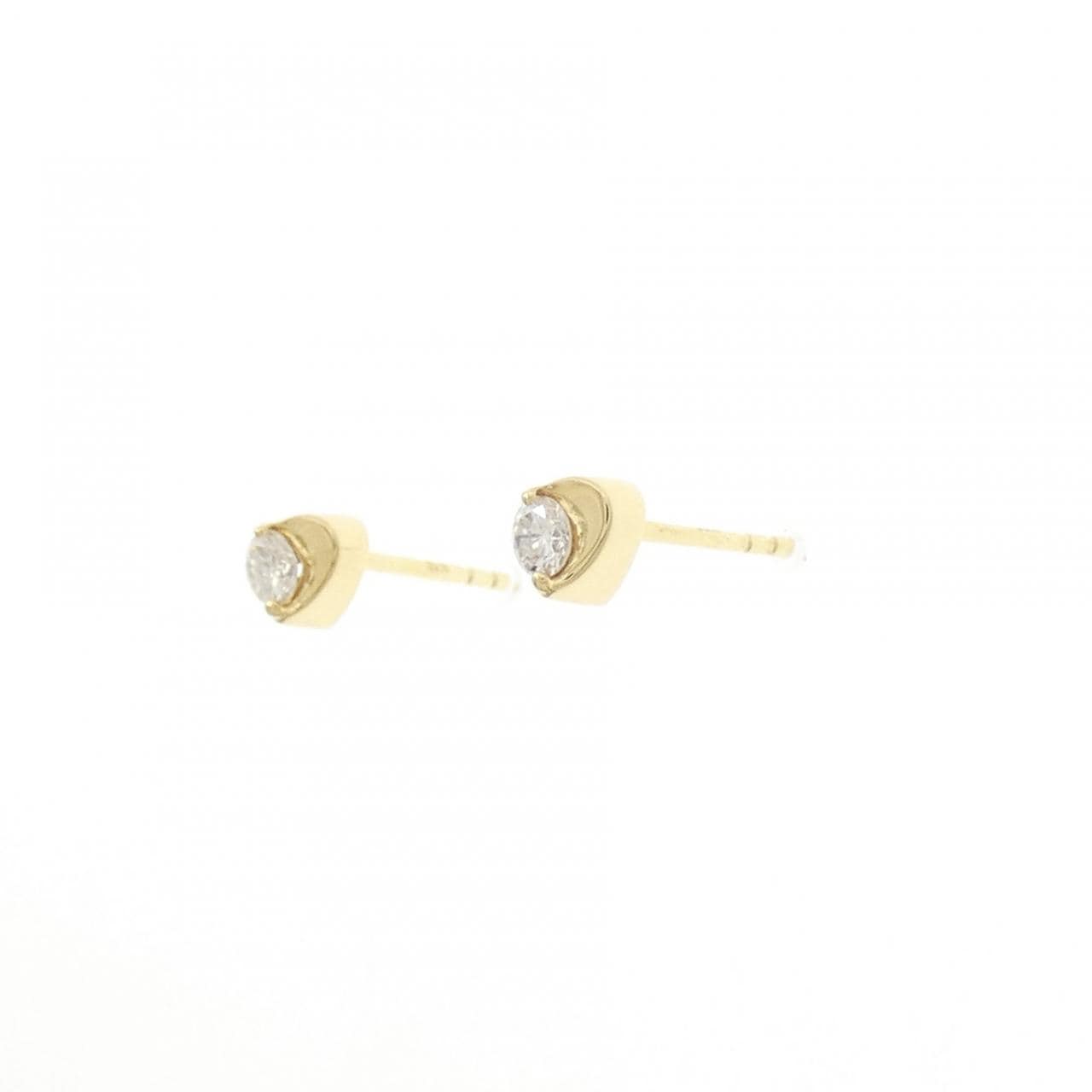 K18YG ハート ダイヤモンド ピアス 0.20CT